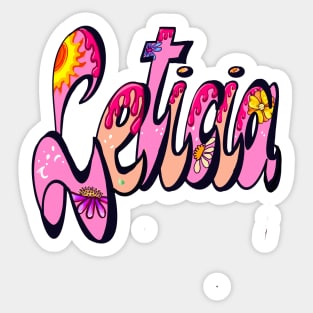 Leticia in pink The top 10 best Personalized Custom Name gift ideas for Leticia girls and women Sticker